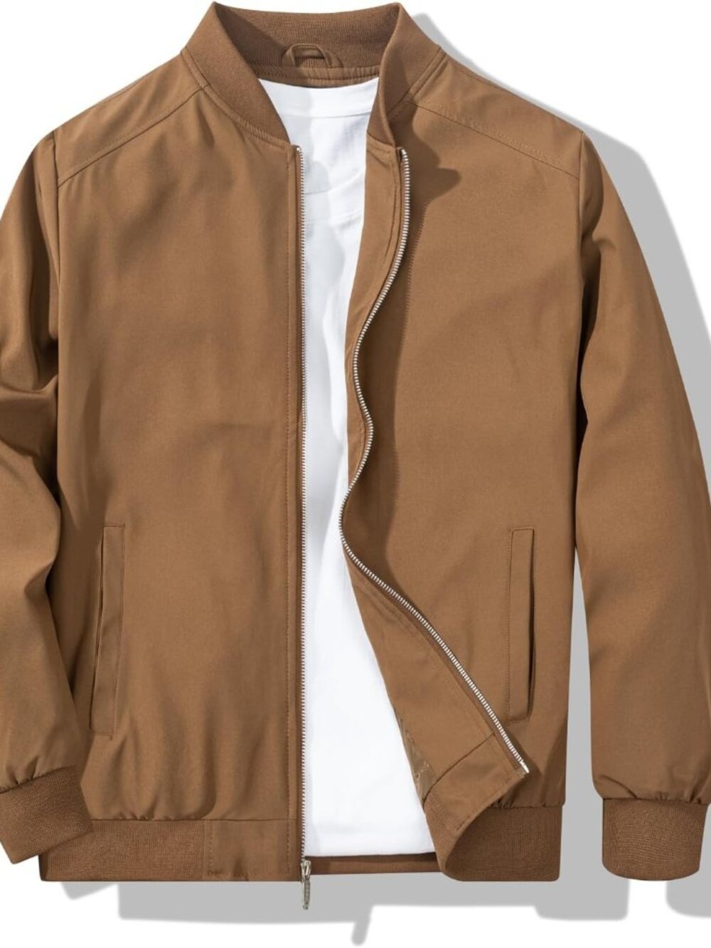 Men's Bomber Jacket Fashion Stylish Lightweight Windbreaker Spring Fall Casual J